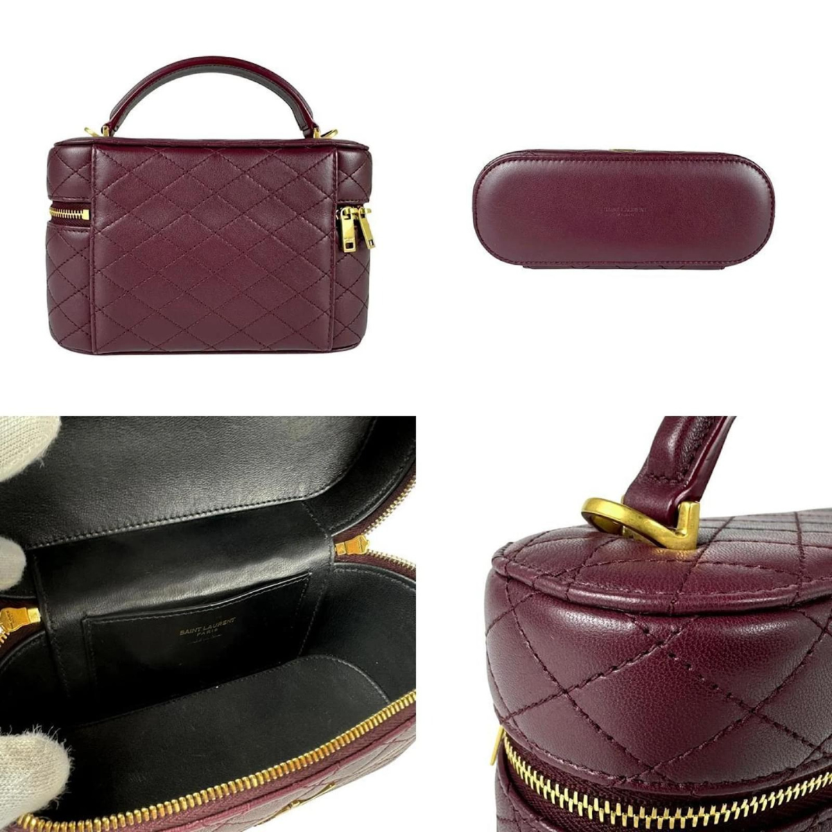 Trousse de toilette Gaby d'Yves Saint Laurent en cuir d'agneau