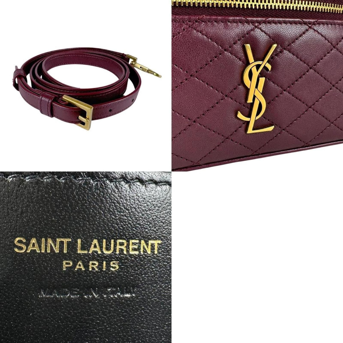 Trousse de toilette Gaby d'Yves Saint Laurent en cuir d'agneau
