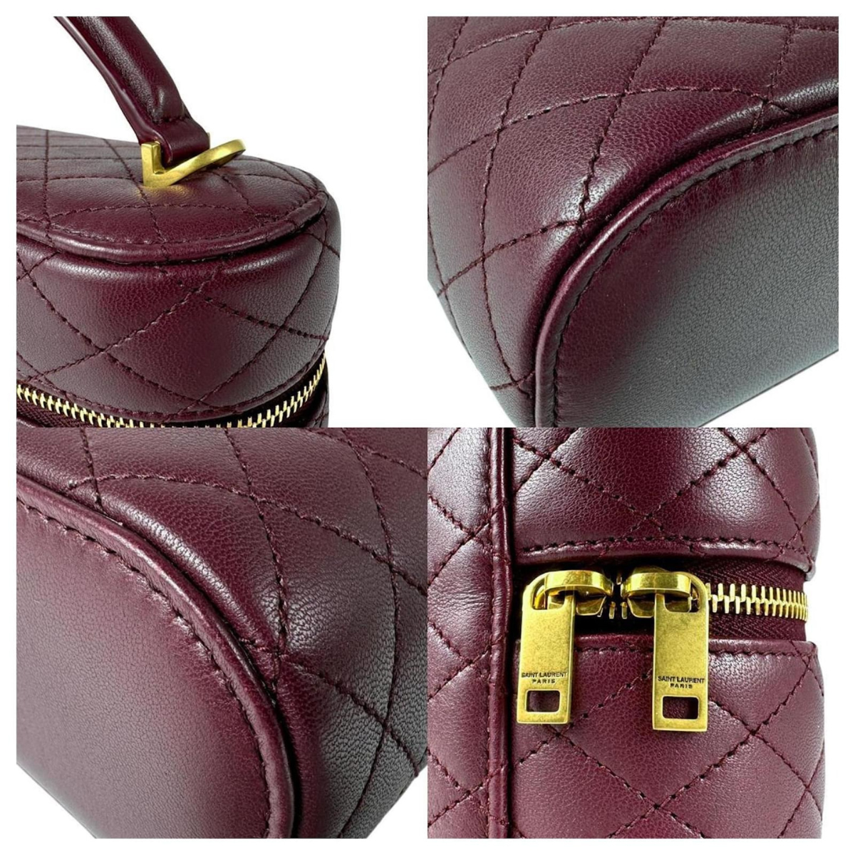 Trousse de toilette Gaby d'Yves Saint Laurent en cuir d'agneau