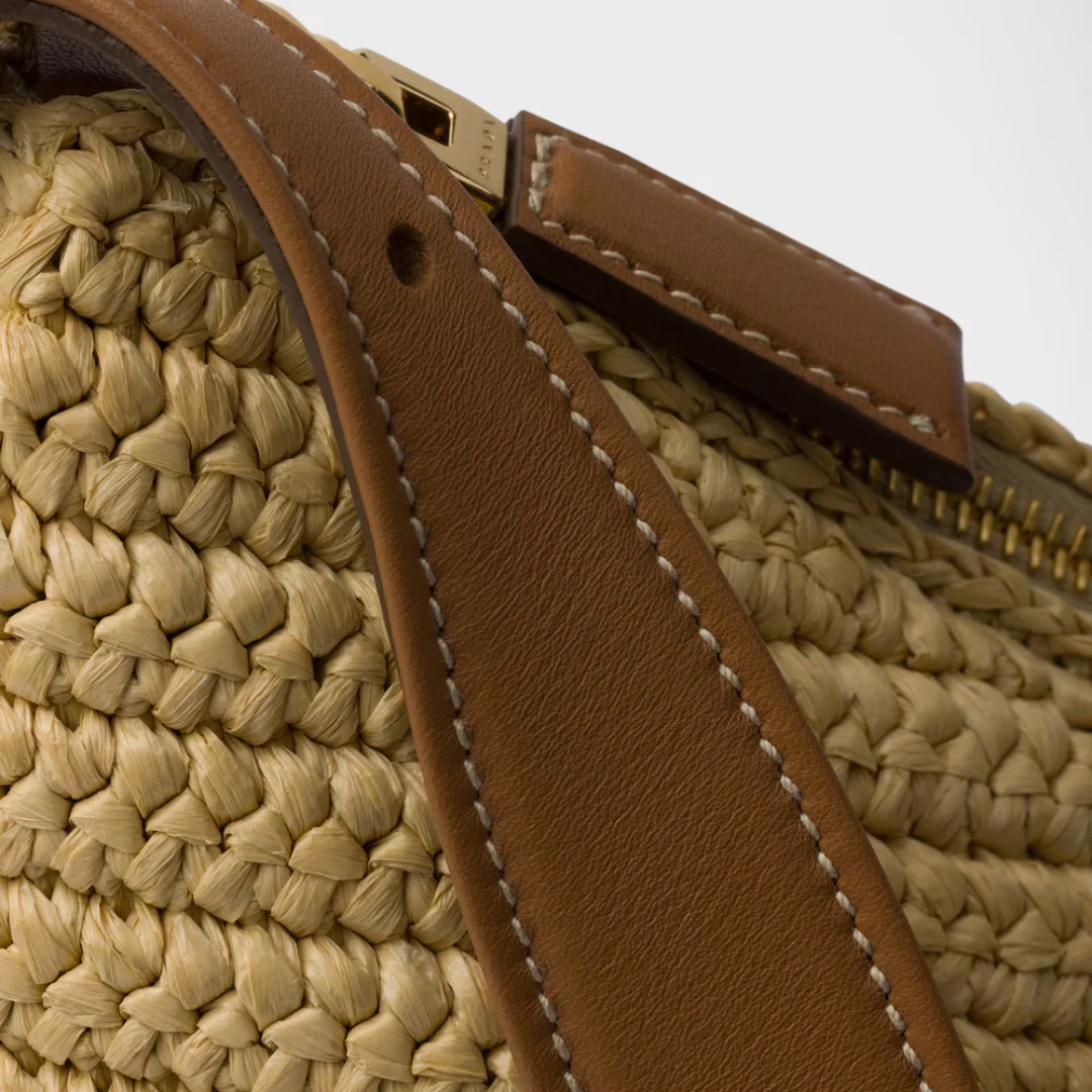 PRADA – SAC AIMÉE EN CROCHET ET CUIR (GRAND)