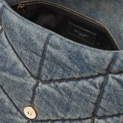 Sac bouffante Loulou en denim matelassé vintage