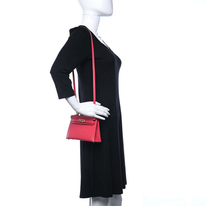 SAC HERMÈS KELLY 20 ROSE AVEC FERMOIRS DORÉS
