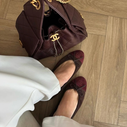 CHANEL 25 CAVIAR DE BORDEAUX ET ENSEMBLE DE BALLERINES