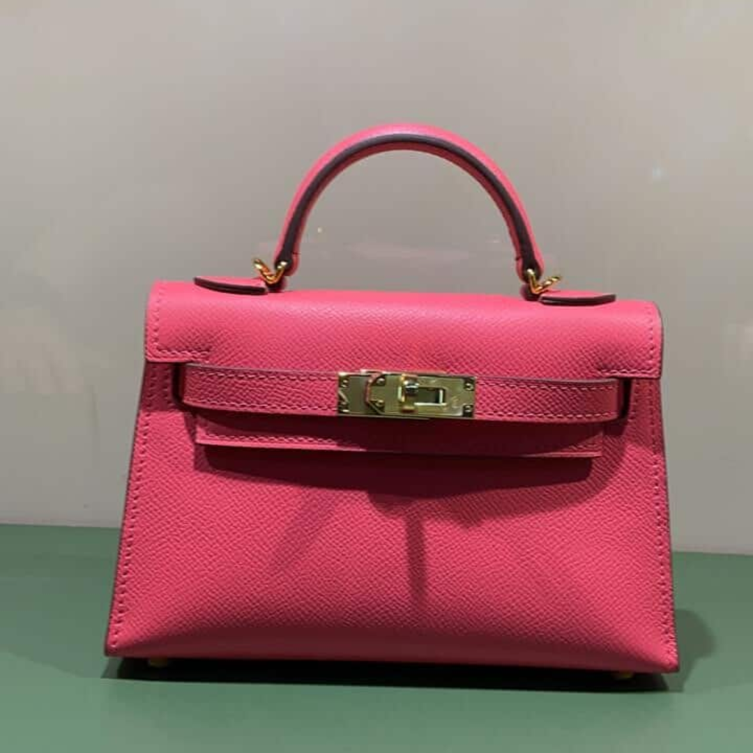 SAC HERMÈS KELLY 20 ROSE AVEC FERMOIRS DORÉS