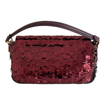 SAC BAGUETTE FENDI À PAILLETTES ROUGES